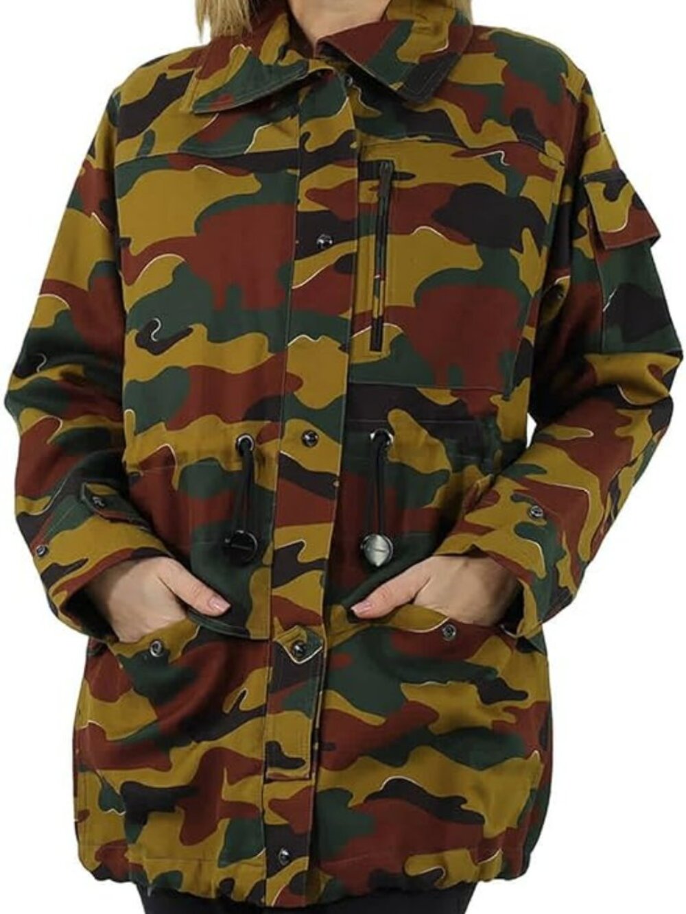 BURBERRY Ladies Boyfriend Fit Camouflage Print Jacket
